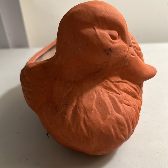 Vintage Duck Red Clay Ceramic Planter 8x5x8 Inch Thomas Ceramics - Picture 5 of 6